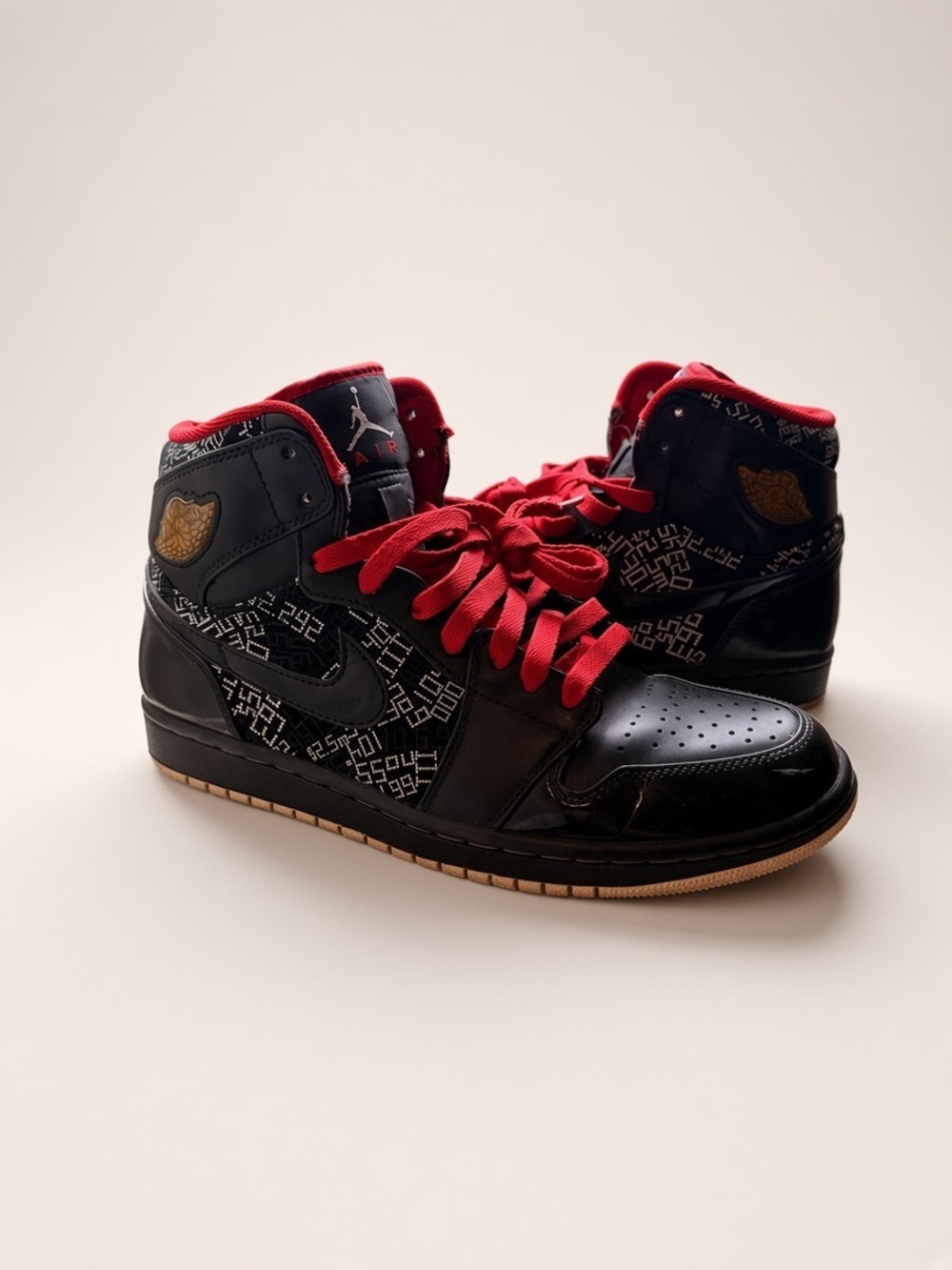2009 Air Jordan 1 High HOF Hall of Fame Black Red Gold